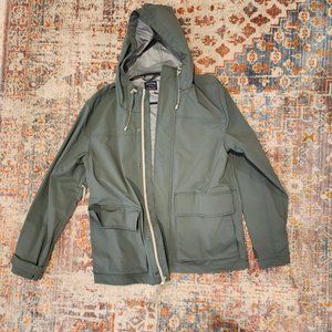 J.Crew Mens Rain Coat Green Medium